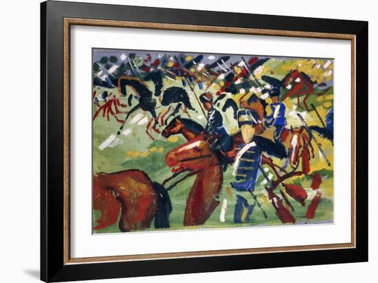 Hussars Setting Out. 1913-August Macke-Framed Giclee Print