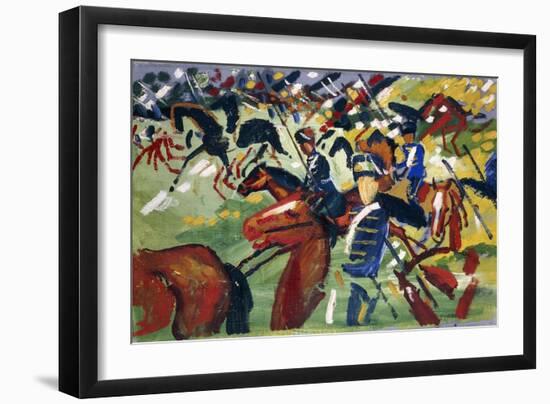 Hussars Setting Out. 1913-August Macke-Framed Giclee Print