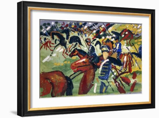 Hussars Setting Out. 1913-August Macke-Framed Giclee Print