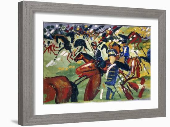 Hussars Setting Out, 1913-August Macke-Framed Giclee Print