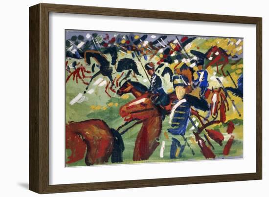 Hussars Setting Out, 1913-August Macke-Framed Giclee Print