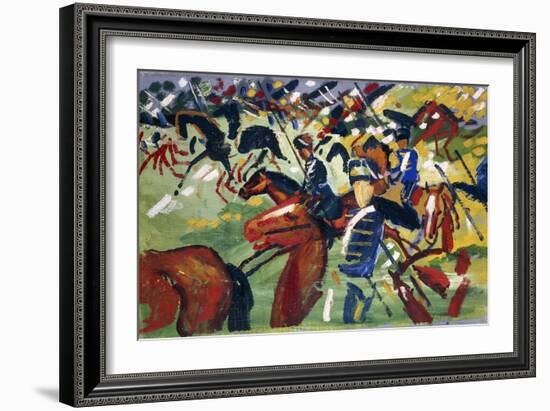 Hussars Setting Out, 1913-August Macke-Framed Giclee Print