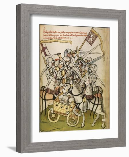 Hussite War (From: the Life and Times of the Emperor Sigismund by Eberhard Windec), C. 1450-Diebold Lauber-Framed Giclee Print