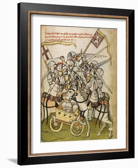 Hussite War (From: the Life and Times of the Emperor Sigismund by Eberhard Windec), C. 1450-Diebold Lauber-Framed Giclee Print