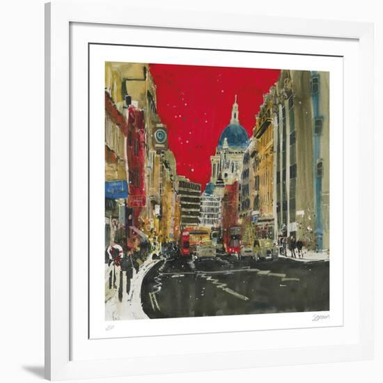 Hustle and Bustle, London-Susan Brown-Framed Collectable Print