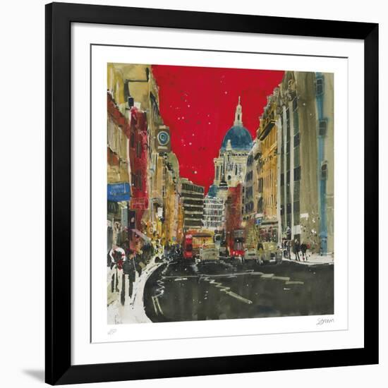 Hustle and Bustle, London-Susan Brown-Framed Collectable Print