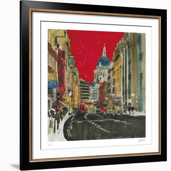 Hustle and Bustle, London-Susan Brown-Framed Collectable Print