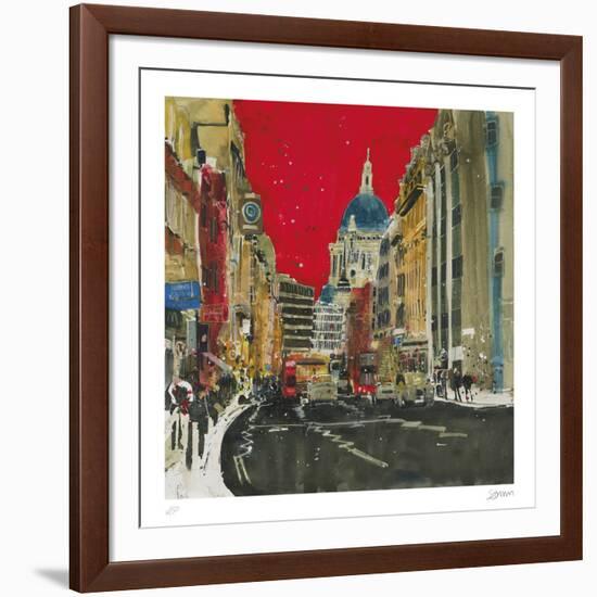 Hustle and Bustle, London-Susan Brown-Framed Collectable Print