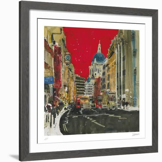 Hustle and Bustle, London-Susan Brown-Framed Collectable Print