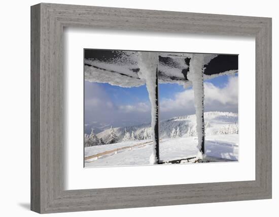 Hut at the Peak of Kandel Mountain in Winter, Black Forest, Baden-Wurttemberg, Germany, Europe-Markus Lange-Framed Photographic Print