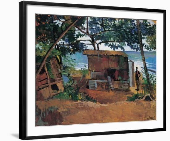 Hut by the Sea-Boscoe Holder-Framed Premium Giclee Print