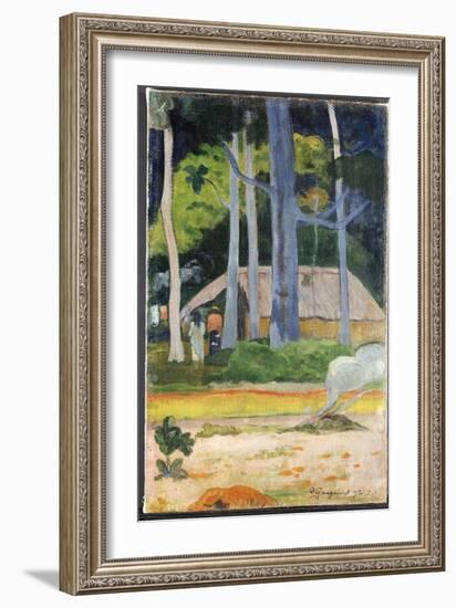 Hut in the Trees, 1892-Paul Gauguin-Framed Giclee Print