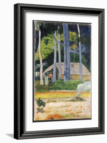 Hut in the Trees, 1892-Paul Gauguin-Framed Giclee Print