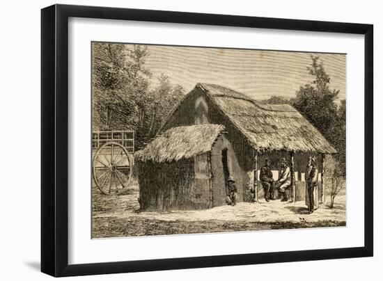 Hut of David Livingstone (1813-1873) in Ujiji-null-Framed Giclee Print