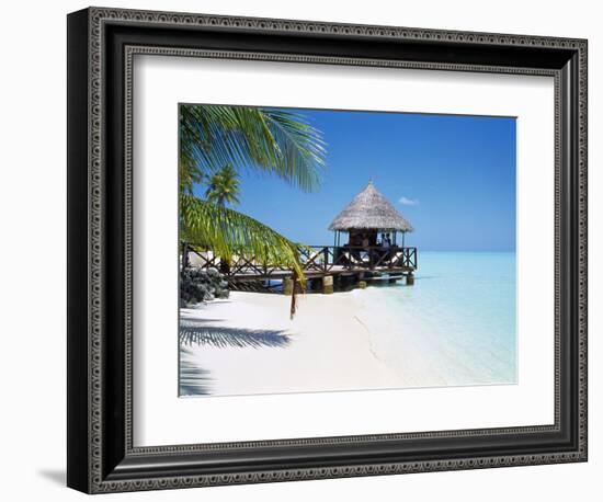 Hut on the Beach-null-Framed Premium Photographic Print