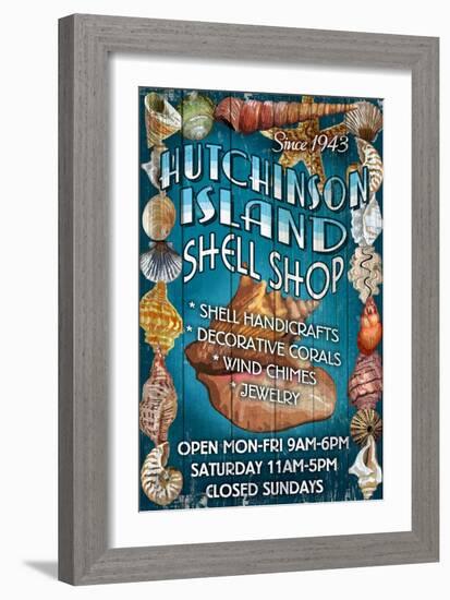 Hutchinson Island, Florida - Shell Shop-Lantern Press-Framed Art Print