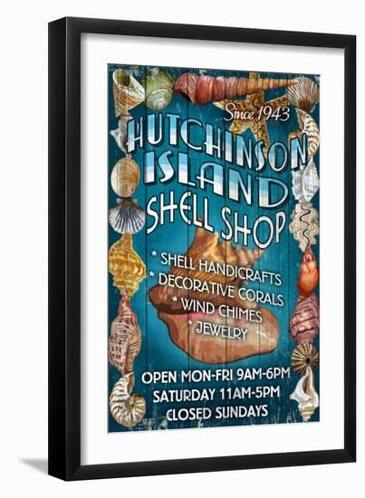 Hutchinson Island, Florida - Shell Shop-Lantern Press-Framed Art Print