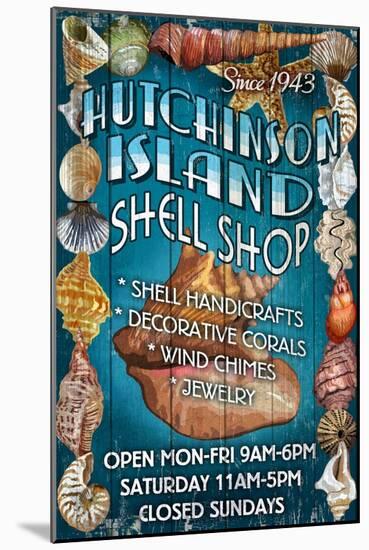 Hutchinson Island, Florida - Shell Shop-Lantern Press-Mounted Art Print