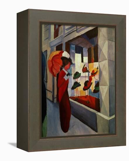 Hutladen-hatshop, 1914 Canvas, 60,5 x 50,5 cm.-August Macke-Framed Premier Image Canvas