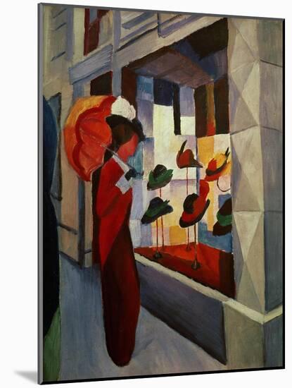 Hutladen-hatshop, 1914 Canvas, 60,5 x 50,5 cm.-August Macke-Mounted Giclee Print