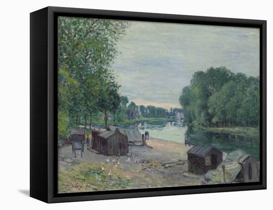 Huts at the Edge of the Loing; Cabanes Au Bord Du Loing, 1896-Alfred Sisley-Framed Premier Image Canvas