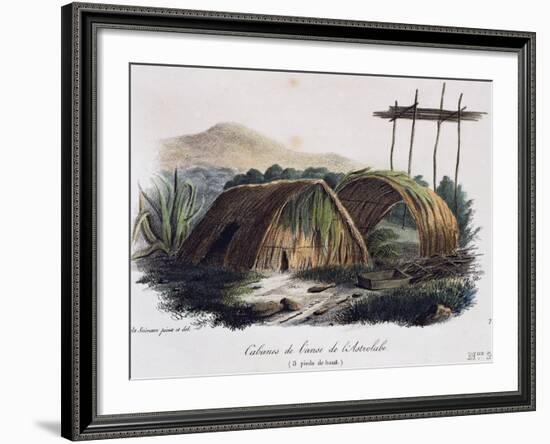 Huts in Astrolabe Cove-null-Framed Giclee Print