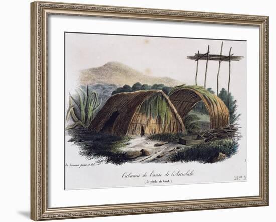 Huts in Astrolabe Cove-null-Framed Giclee Print