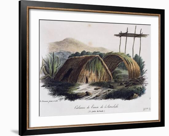 Huts in Astrolabe Cove-null-Framed Giclee Print