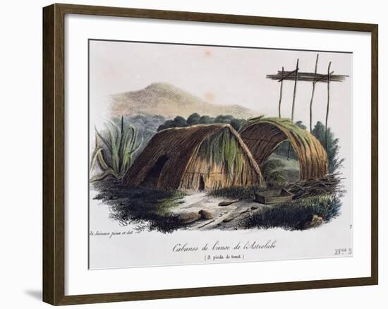 Huts in Astrolabe Cove-null-Framed Giclee Print