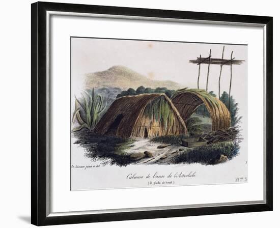 Huts in Astrolabe Cove-null-Framed Giclee Print