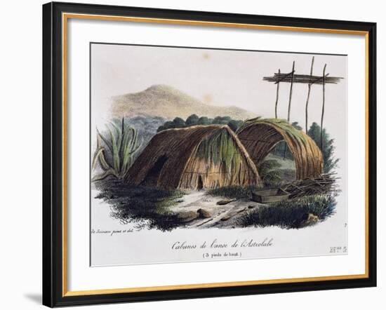 Huts in Astrolabe Cove-null-Framed Giclee Print