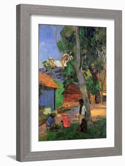 Huts in Martinique, 1887-Paul Gauguin-Framed Giclee Print