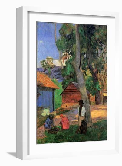 Huts in Martinique, 1887-Paul Gauguin-Framed Giclee Print