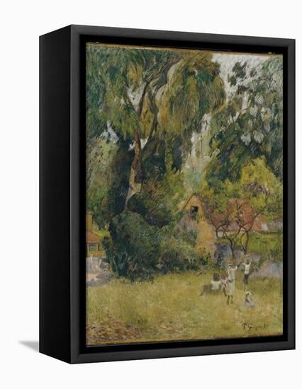 Huts under the Trees-Paul Gauguin-Framed Premier Image Canvas