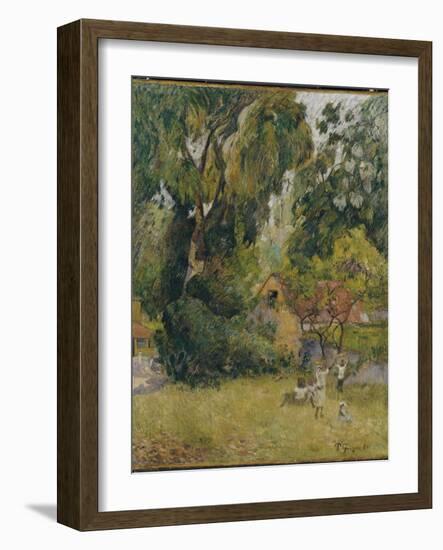 Huts under the Trees-Paul Gauguin-Framed Giclee Print