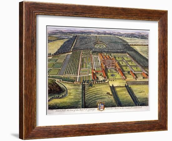 Hutton Hall in the County of Cumberland-Leonard Knyff-Framed Giclee Print