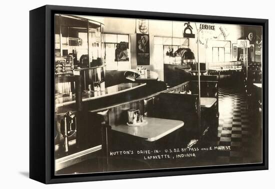 Hutton's Drive-In, Interior, Retro-null-Framed Stretched Canvas
