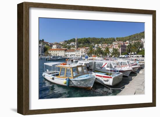 Hvar Harbour, Hvar Island, Dalmatia, Croatia, Europe-Frank Fell-Framed Photographic Print