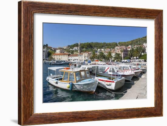 Hvar Harbour, Hvar Island, Dalmatia, Croatia, Europe-Frank Fell-Framed Photographic Print