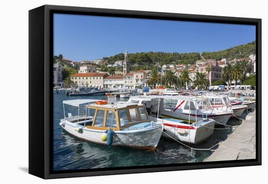 Hvar Harbour, Hvar Island, Dalmatia, Croatia, Europe-Frank Fell-Framed Premier Image Canvas