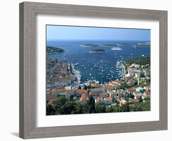 Hvar Town and Harbour, Croatia-Peter Thompson-Framed Photographic Print