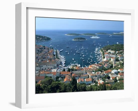 Hvar Town and Harbour, Croatia-Peter Thompson-Framed Photographic Print