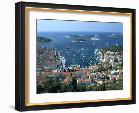 Hvar Town and Harbour, Croatia-Peter Thompson-Framed Photographic Print