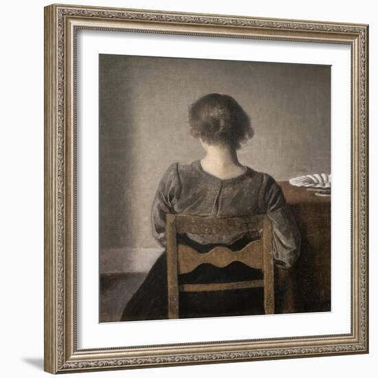 Hvile also called Repos, 1905-Vilhelm Hammershoi-Framed Giclee Print