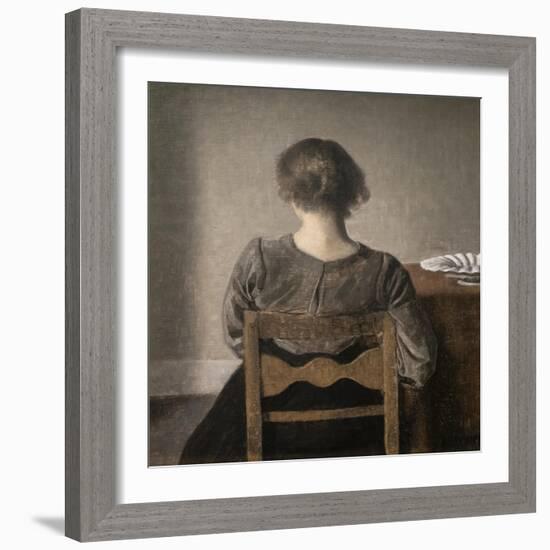 Hvile also called Repos, 1905-Vilhelm Hammershoi-Framed Giclee Print