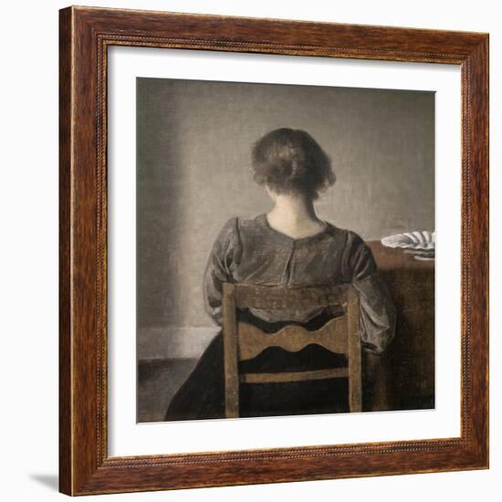 Hvile also called Repos, 1905-Vilhelm Hammershoi-Framed Giclee Print