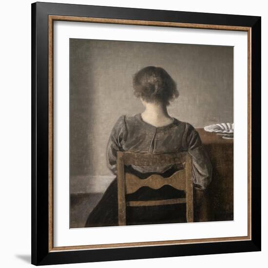 Hvile also called Repos, 1905-Vilhelm Hammershoi-Framed Giclee Print