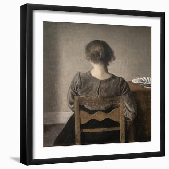 Hvile also called Repos, 1905-Vilhelm Hammershoi-Framed Giclee Print