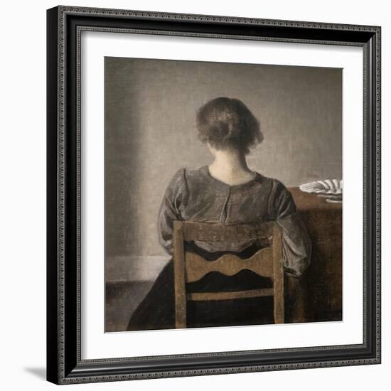 Hvile also called Repos, 1905-Vilhelm Hammershoi-Framed Giclee Print