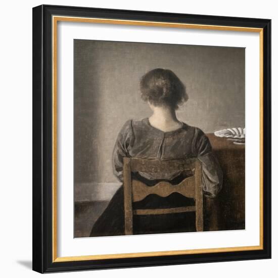 Hvile also called Repos, 1905-Vilhelm Hammershoi-Framed Giclee Print